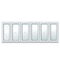6 Pane uPVC Bifolding Door