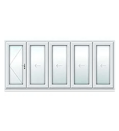5 Pane uPVC Bifolding Door