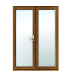 Golden Oak uPVC French Doors