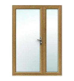 Offset Irish Oak French Doors