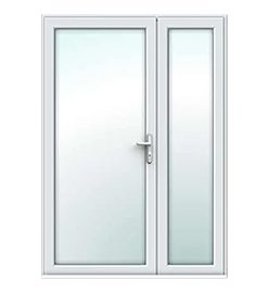 Offset White French Doors
