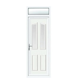 uPVC Single Door - Clinton Two with Top Light