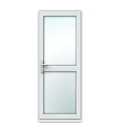 Fully Glazed uPVC Single Door with Midrail