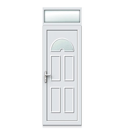 uPVC Single Door - Carter One with Top Light