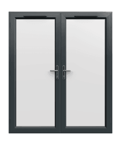 1790mm x 2090mm – Anthracite Grey on White French Doors
