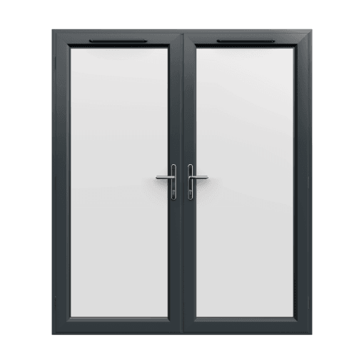 1790mm x 2090mm – Anthracite Grey on White French Doors