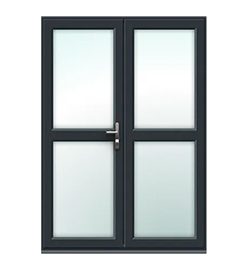 Anthracite Grey French Door with Midrails