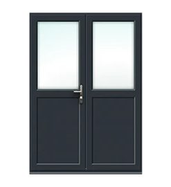 Anthracite Grey French Door with Half Panel