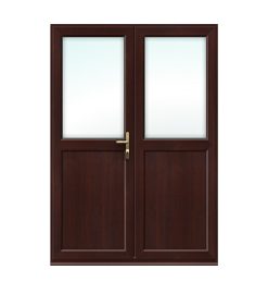 Rosewood French Door with Half Panel