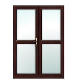 Rosewood French Door with Midrails