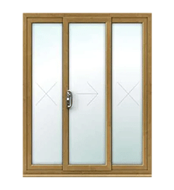 Chartwell Green uPVC 3 Pane Sliding Patio Door