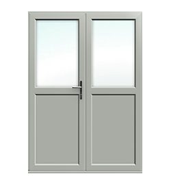 Agate Grey French Door with Half Panel