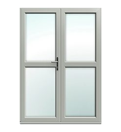 Agate Grey French Door with Midrails