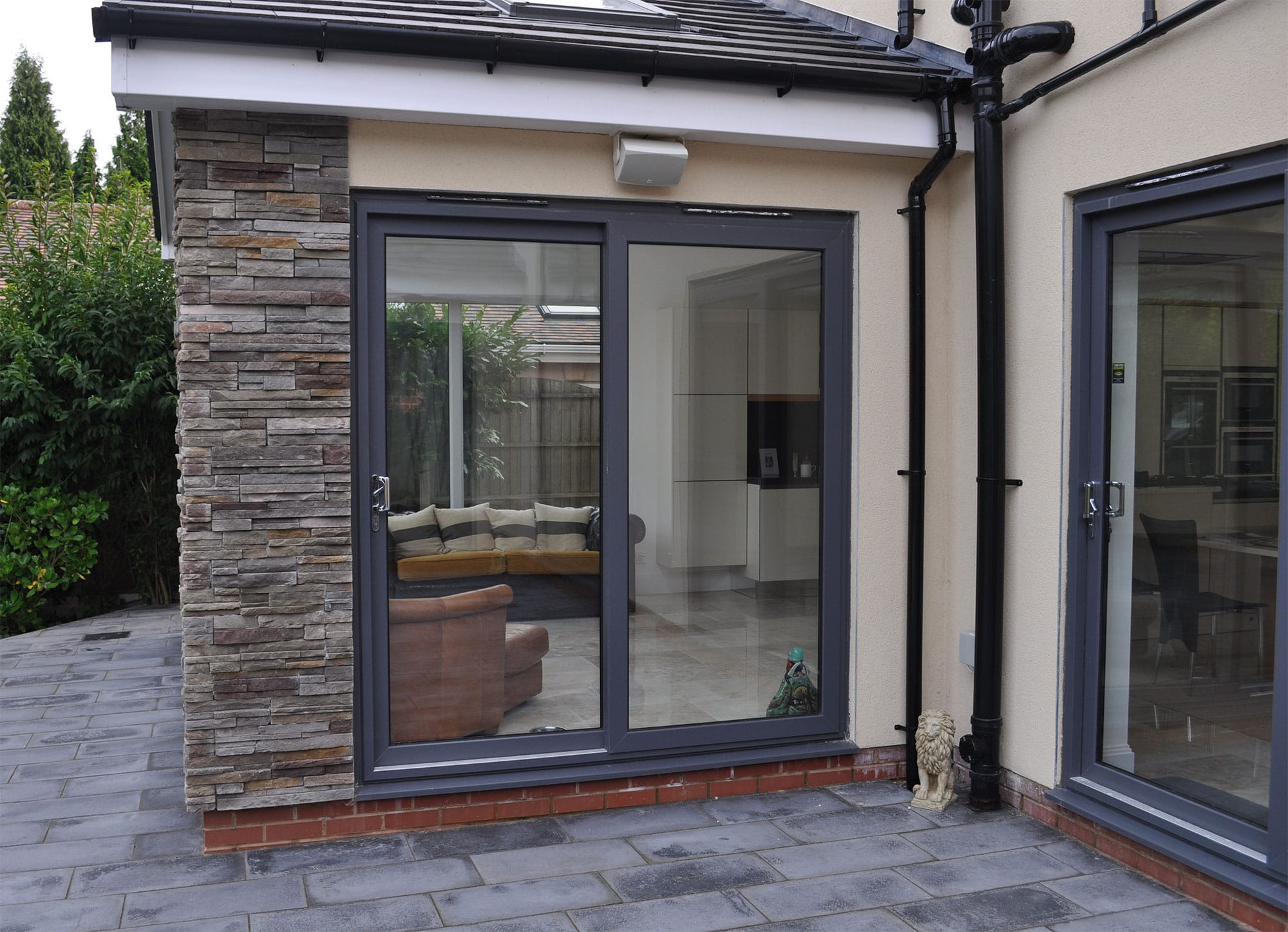 grey upvc sliding patio doors
